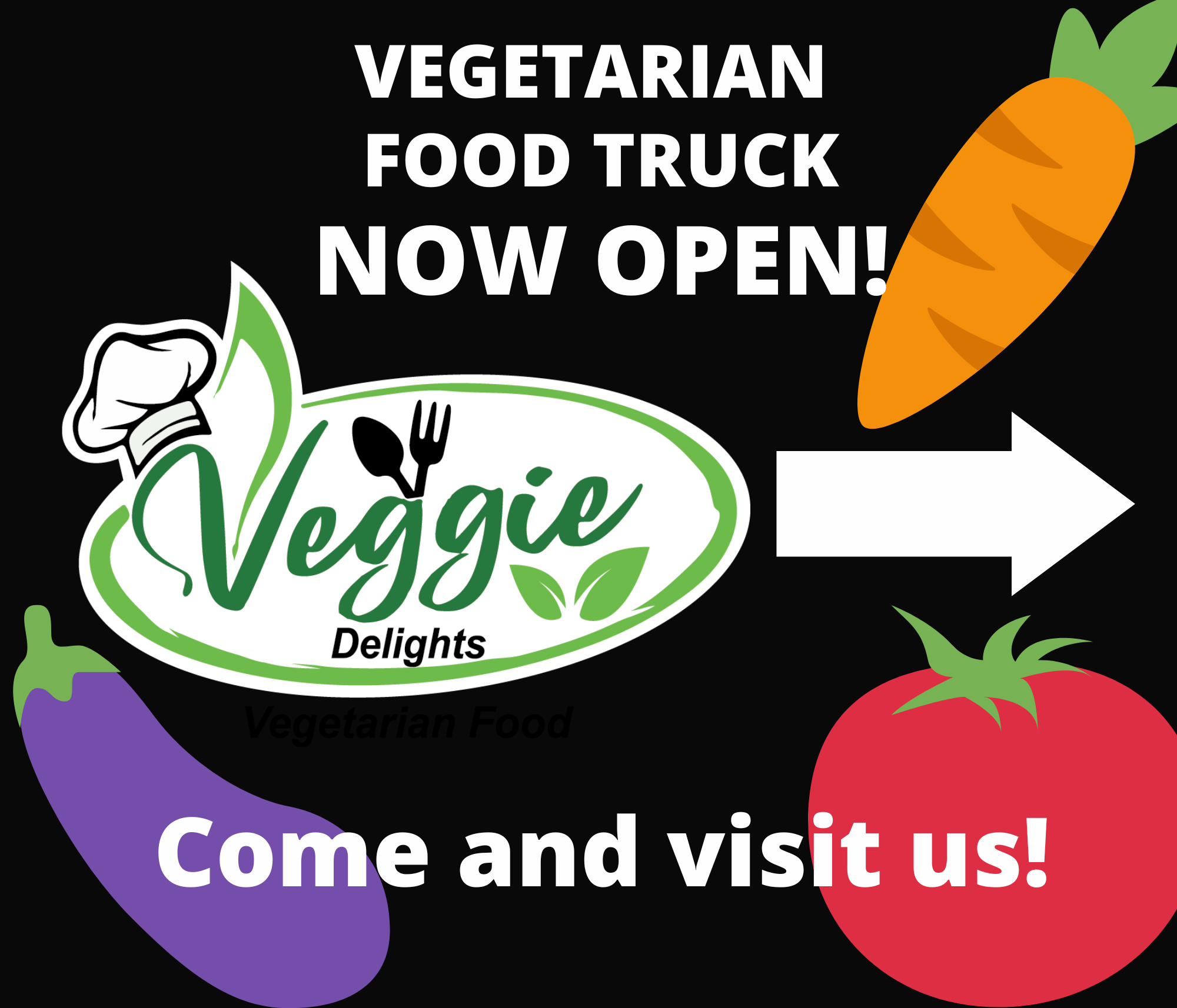 VeggieDelights sign design